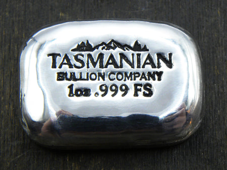 1oz Fine Silver Bullion Hand Poured Made in Tasmania