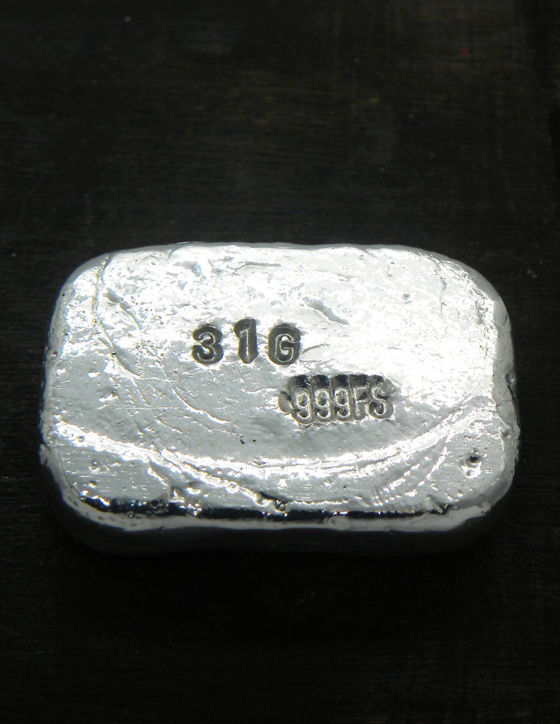 1oz Hand Poured Fine Silver Bar .999 - They are watching us