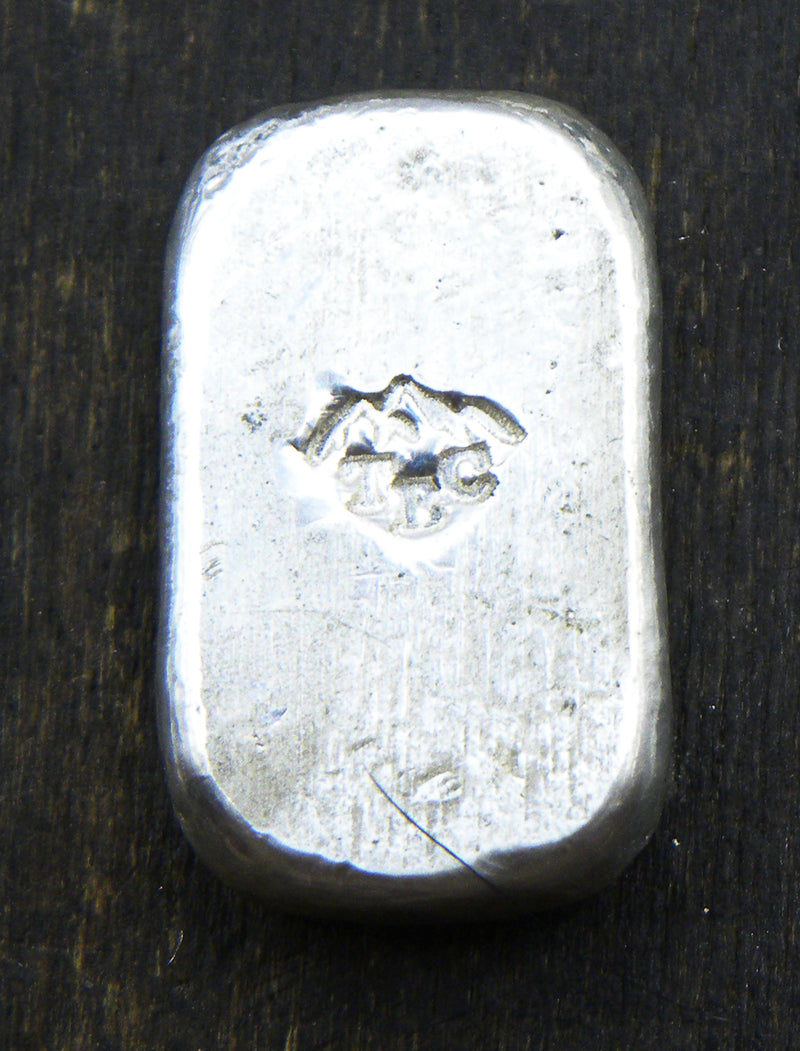 10g Hand Poured Fine Silver Bar .999 - Angry Skull