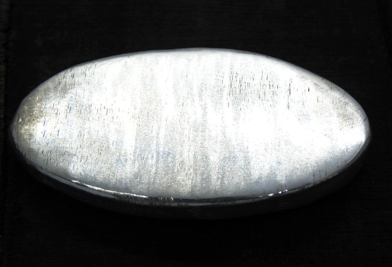 1oz Hand Poured Fine Silver Bar .999 - Oval
