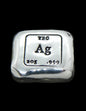 A 20g hand-poured fine silver bullion bar featuring bold TBC and 999 purity stamps with a deep black patina for enhanced contrast. The high-polish finish and soft edges highlight its handcrafted quality, while the unique pouring texture makes each piece one of a kind. A premium investment bullion from the Tasmanian Bullion Company.